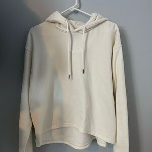 Women's Cream Cropped Hoodie